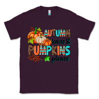 Plum autumn leaves pumpkin please Classic Tee - AdoDesignShop