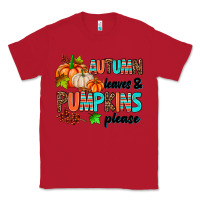 Red autumn leaves pumpkin please Classic Tee - AdoDesignShop