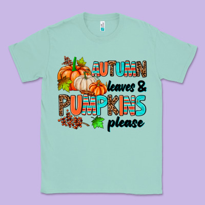 Autumn Leaves Pumpkin Please Classic Tee Designed By Adodesignshop