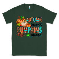 Sports Green autumn leaves pumpkin please Classic Tee - AdoDesignShop
