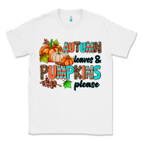 White autumn leaves pumpkin please Classic Tee - AdoDesignShop
