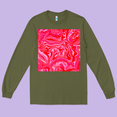 Valentines Day Marble Seamless Pattern Long Sleeve Tee Designed By Bundleandbundleshop