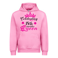 Fuchsia Pink Celebrating With the 18th Birthday Queen Urban Hoodie - Bettercallsaul
