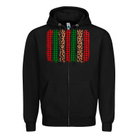 Black christmas glitter leopard brushstroke Zipper Hoodie - AdoDesignShop