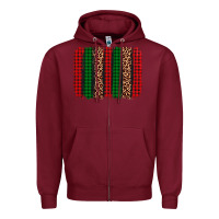 Burgundy christmas glitter leopard brushstroke Zipper Hoodie - AdoDesignShop