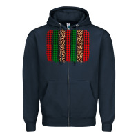 Navy christmas glitter leopard brushstroke Zipper Hoodie - AdoDesignShop