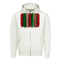Oatmeal Heather christmas glitter leopard brushstroke Zipper Hoodie - AdoDesignShop