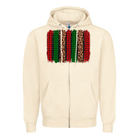Sandshell christmas glitter leopard brushstroke Zipper Hoodie - AdoDesignShop