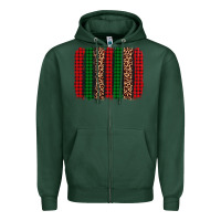 Sports Green christmas glitter leopard brushstroke Zipper Hoodie - AdoDesignShop