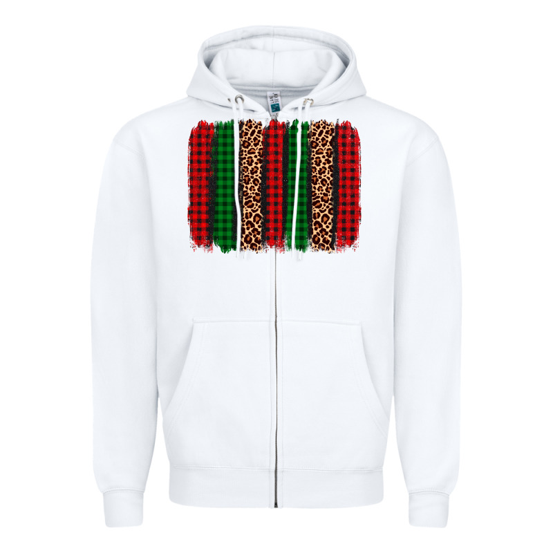 Christmas Glitter Leopard Brushstroke Zipper Hoodie by AdoDesignShop | Teevron