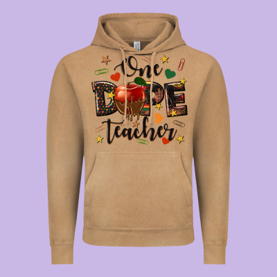 One Dope Teacher Vintage Hoodie Designed By Texasbilliewilder