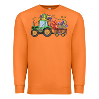 Carrot mardi gras tractor Premium Sweatshirt - MaliasSmallBusiness
