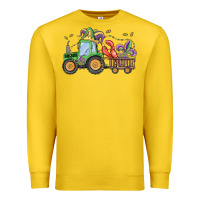 Lemon mardi gras tractor Premium Sweatshirt - MaliasSmallBusiness