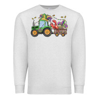 Oatmeal Heather mardi gras tractor Premium Sweatshirt - MaliasSmallBusiness