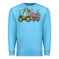 Ocean Blue mardi gras tractor Premium Sweatshirt - MaliasSmallBusiness