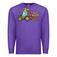 Purple mardi gras tractor Premium Sweatshirt - MaliasSmallBusiness