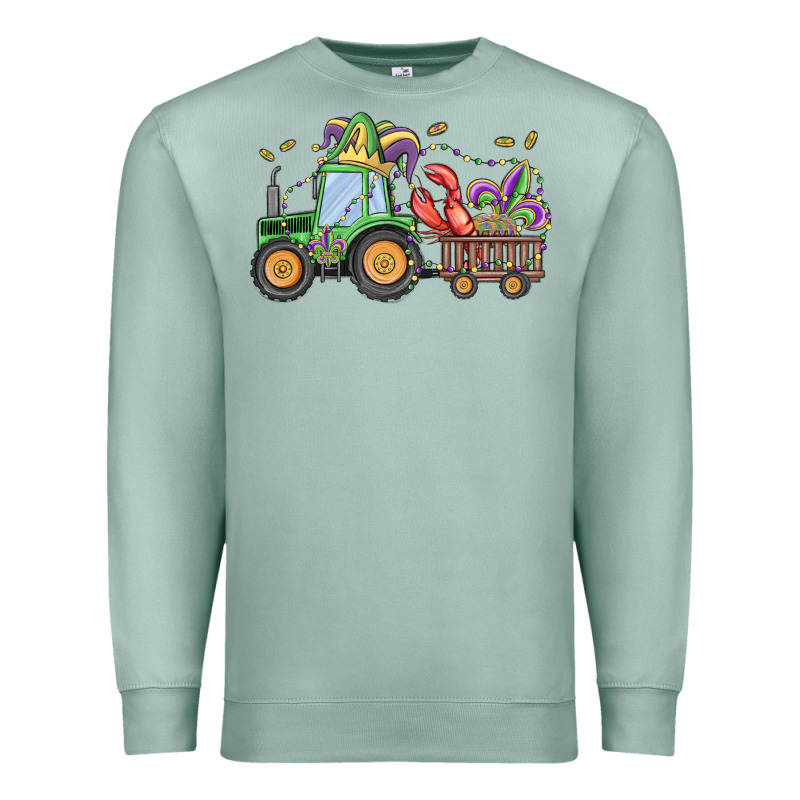 Mardi Gras Tractor Premium Sweatshirt by MaliasSmallBusiness | Teevron