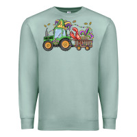 Seafoam mardi gras tractor Premium Sweatshirt - MaliasSmallBusiness