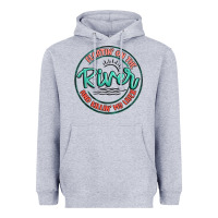 Heather Grey floatin on the river killin my liver Heavyweight Hoodie - MaliasSmallBusiness