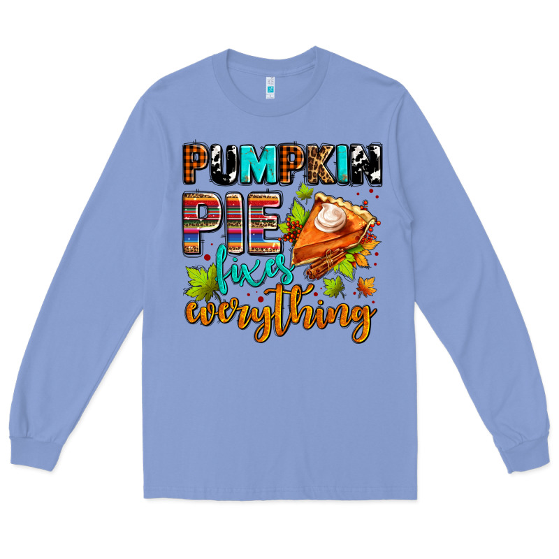 Pumpkin Pie Fixes Everything Long Sleeve Tee by AdoDesignShop | Teevron