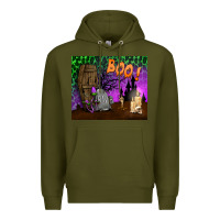 Army Green boo mousepad Premium Hoodie - BundleAndBundleShop