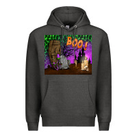 Charcoal Heather boo mousepad Premium Hoodie - BundleAndBundleShop