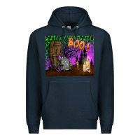 Navy boo mousepad Premium Hoodie - BundleAndBundleShop