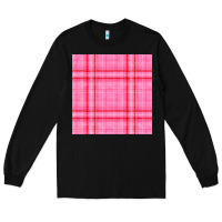 Black valentines day plaid seamless pattern Long Sleeve Tee - BundleAndBundleShop
