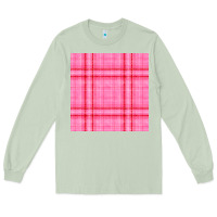 Matcha valentines day plaid seamless pattern Long Sleeve Tee - BundleAndBundleShop