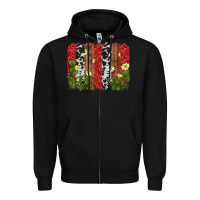 Black cactus cowhide  brushstroke Zipper Hoodie - AdoDesignShop
