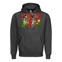 Charcoal Heather cactus cowhide  brushstroke Zipper Hoodie - AdoDesignShop