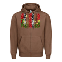 Chestnut cactus cowhide  brushstroke Zipper Hoodie - AdoDesignShop