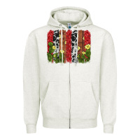 Oatmeal Heather cactus cowhide  brushstroke Zipper Hoodie - AdoDesignShop