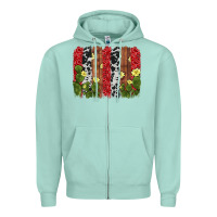 Seafoam cactus cowhide  brushstroke Zipper Hoodie - AdoDesignShop