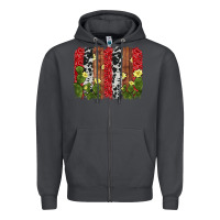 Smoke cactus cowhide  brushstroke Zipper Hoodie - AdoDesignShop