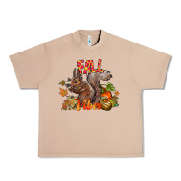 Burro Fall Vibes Squirrel Urban Heavy Tee - CowhideDigitalArt