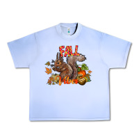 Grape Ice Fall Vibes Squirrel Urban Heavy Tee - CowhideDigitalArt