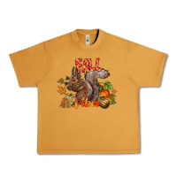 Peanut Butter Fall Vibes Squirrel Urban Heavy Tee - CowhideDigitalArt