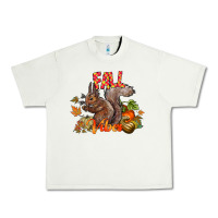 Pistachio Fall Vibes Squirrel Urban Heavy Tee - CowhideDigitalArt