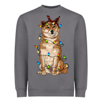 Storm christmas lights shiba inu Heavyweight Sweatshirt - RanaPortraitStore