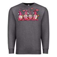 Charcoal Heather love gnomes valentine's day Premium Sweatshirt - MaliasSmallBusiness