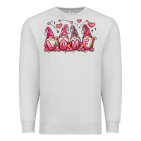 Dove Grey love gnomes valentine's day Premium Sweatshirt - MaliasSmallBusiness