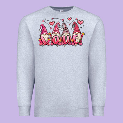 Love Gnomes Valentine's Day Premium Sweatshirt Designed By Maliassmallbusiness