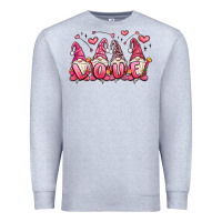 Heather Grey love gnomes valentine's day Premium Sweatshirt - MaliasSmallBusiness
