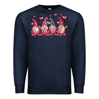 Navy love gnomes valentine's day Premium Sweatshirt - MaliasSmallBusiness