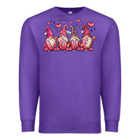 Purple love gnomes valentine's day Premium Sweatshirt - MaliasSmallBusiness