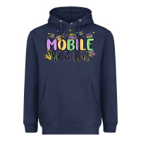 Navy mobile mardi gras Heavyweight Hoodie - MaliasSmallBusiness