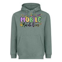 Sage mobile mardi gras Heavyweight Hoodie - MaliasSmallBusiness