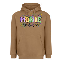 Toasted Coconut mobile mardi gras Heavyweight Hoodie - MaliasSmallBusiness