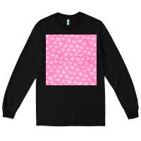 Black valentines day heart seamless pattern Long Sleeve Tee - BundleAndBundleShop
